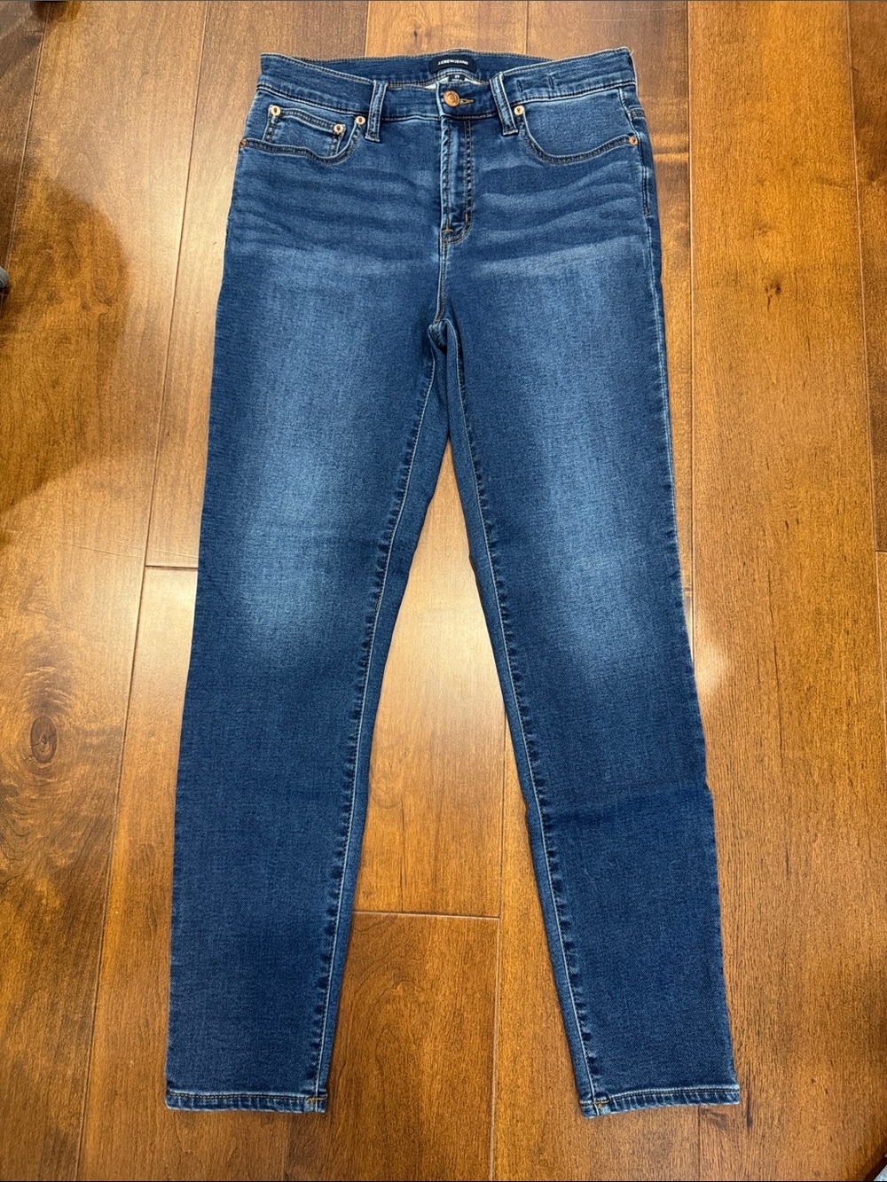 JCREW Women's Dark Blue 9” High-Rise Toothpick Skinny Jeans